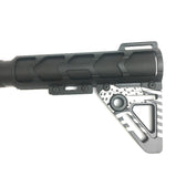 Black Anodized Aluminum Skeletonized Pistol Brace Stabilizer