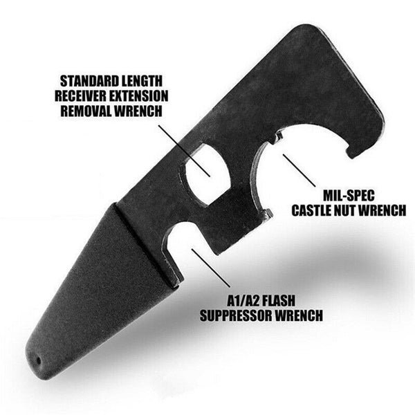 AR15/M4 Combat-Wrench Multi Barrel Nut Spanner Steel Outdoor Tactical Tool